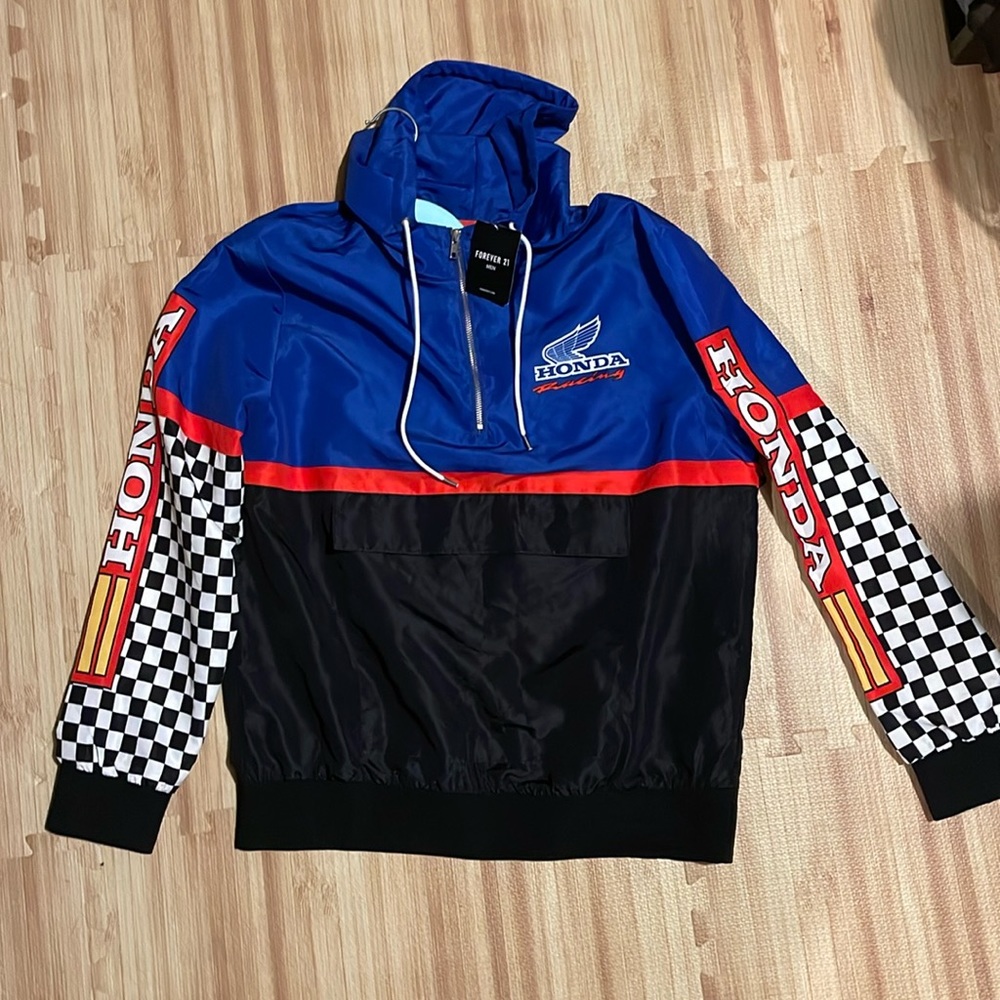 21 Savage, X Honda, X forever 21 retro kangaroo pocket windbreaker hoodie M
